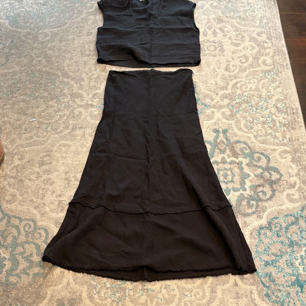 Zara Chic Black Skirt Set